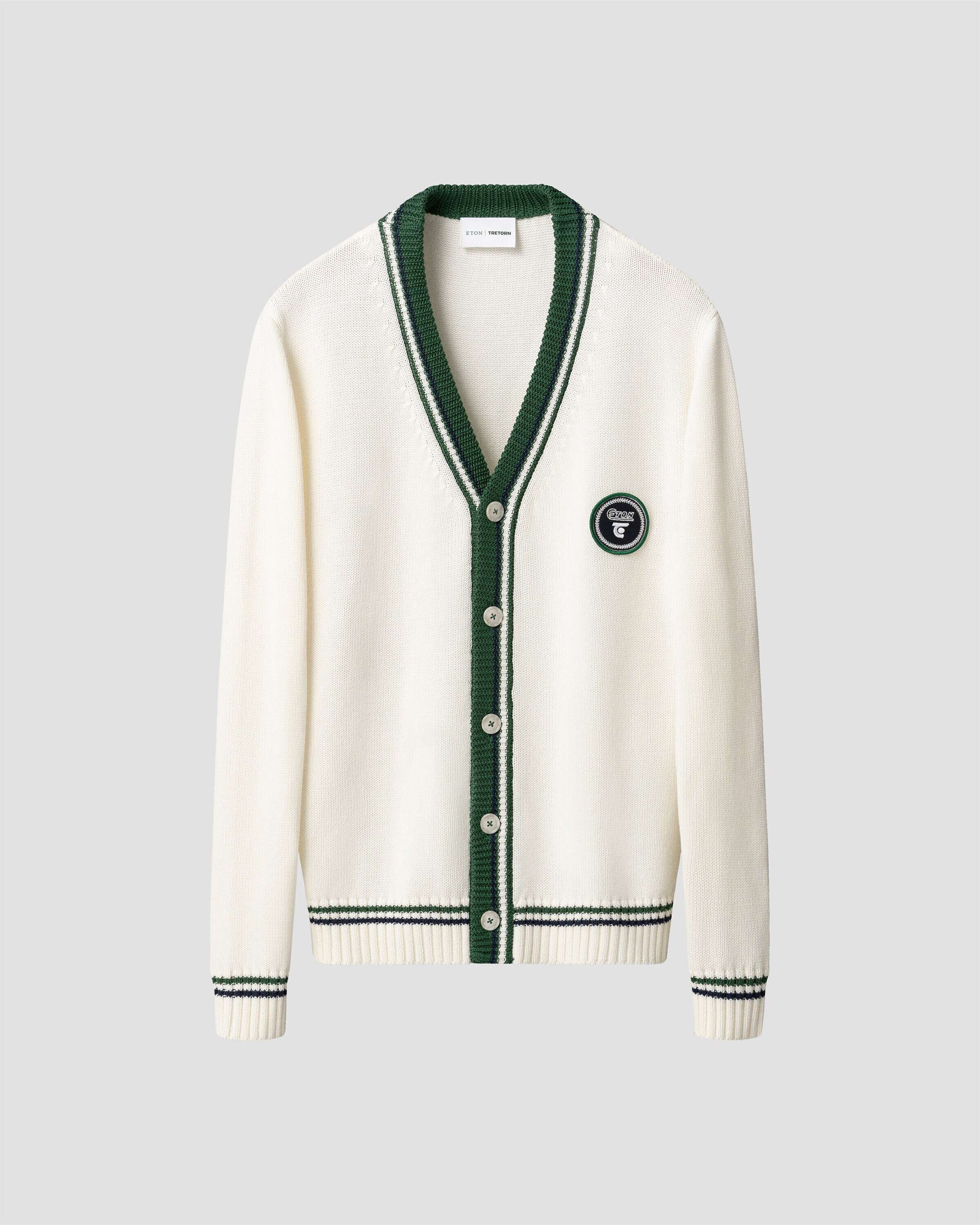 ETON X TRETORN COTTON V NECK CARDIGAN