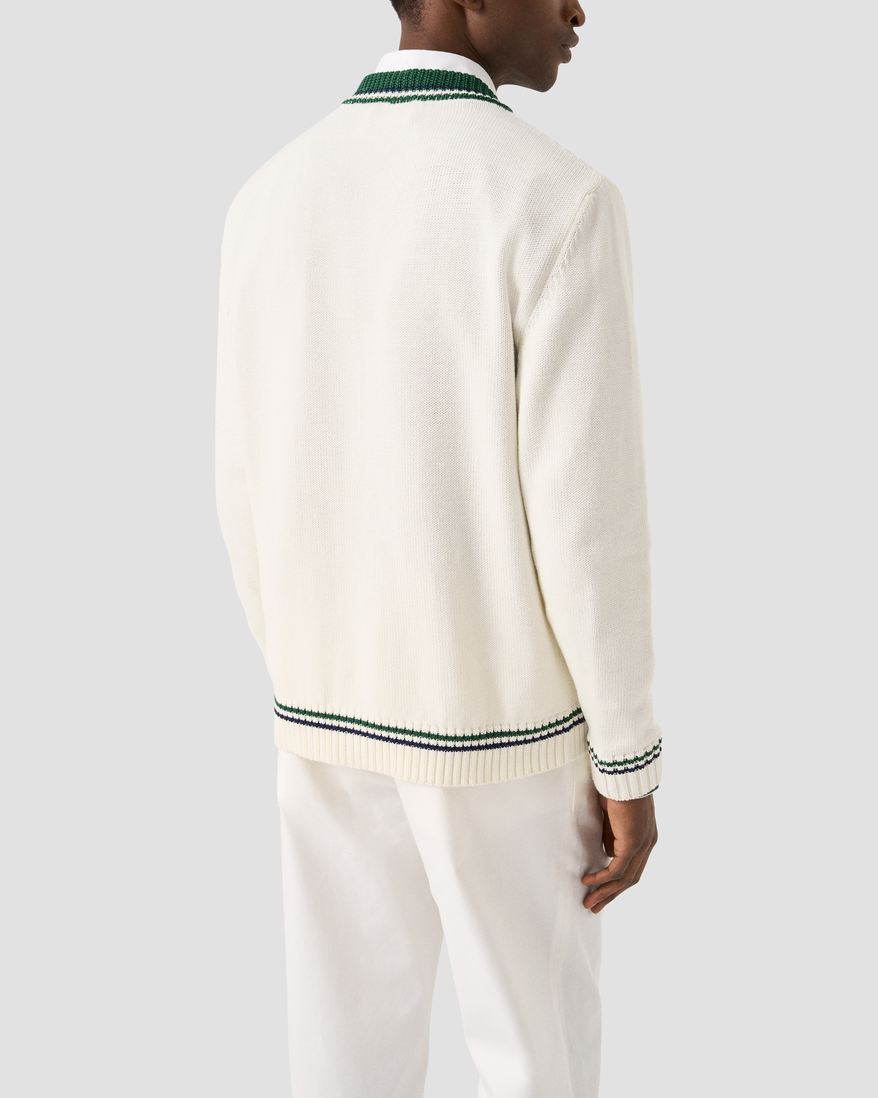 ETON X TRETORN COTTON V NECK CARDIGAN