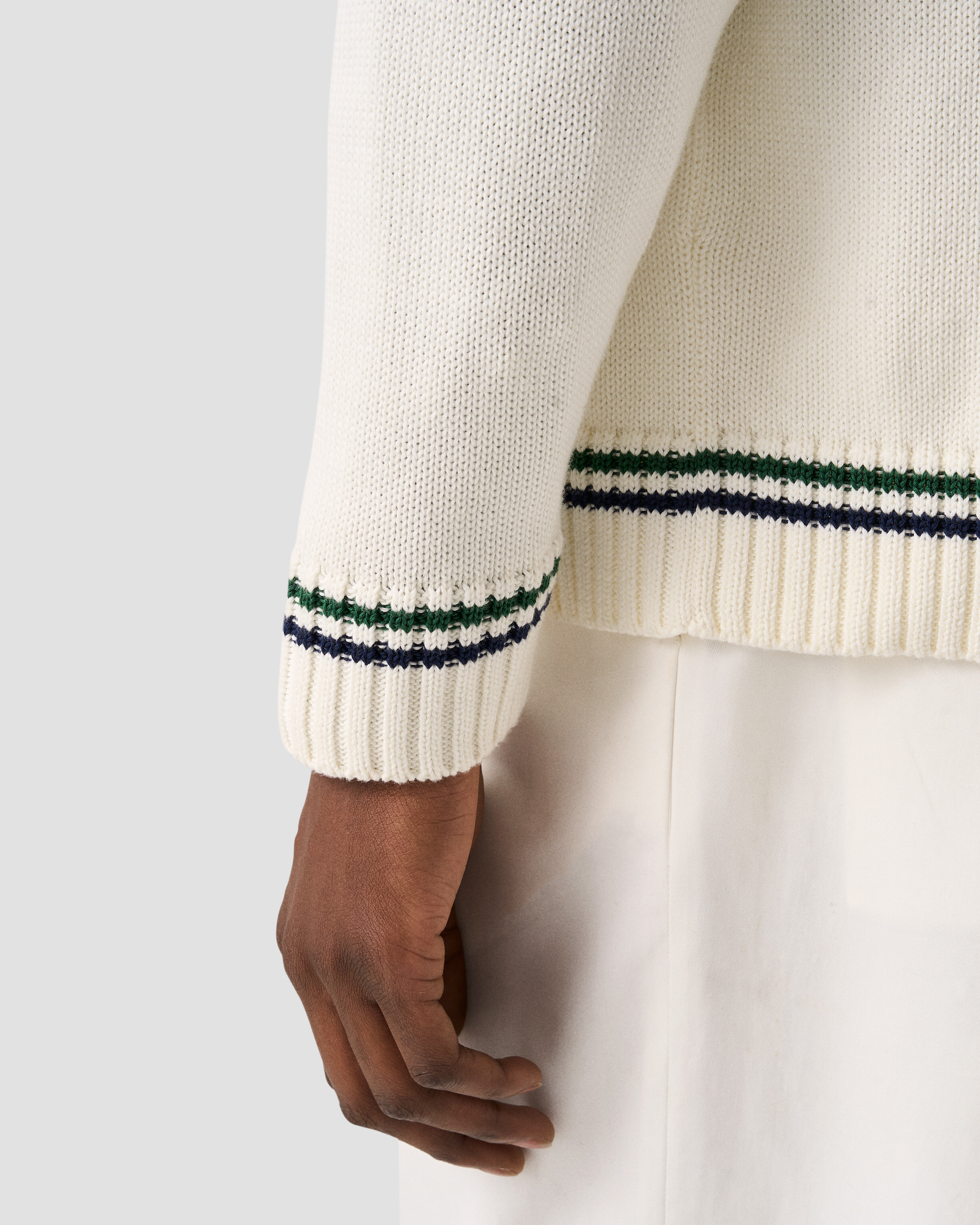 ETON X TRETORN COTTON V NECK CARDIGAN
